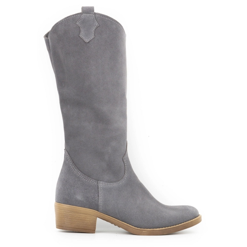 Olivier Botas Julia de piel gris para mujer Olivier Botas Julia de piel gris para mujer