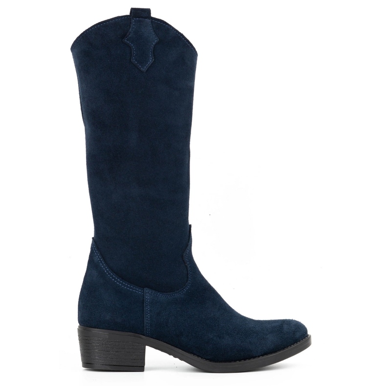 Olivier Botas mujer piel Julia azul marino