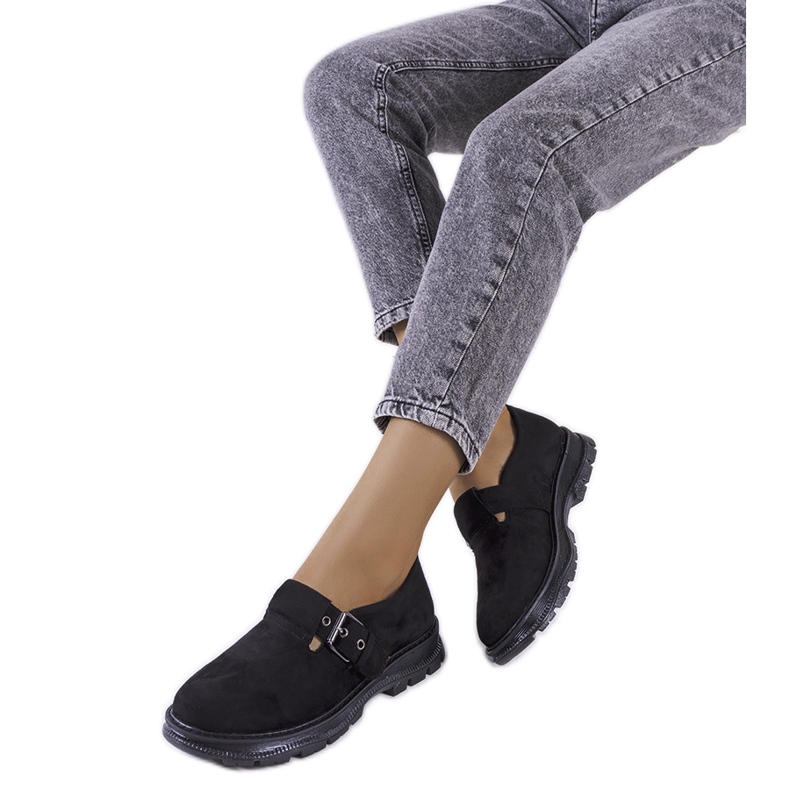 Zapatos brogue negros con hebilla Ancel Zapatos brogue negros con hebilla Ancel