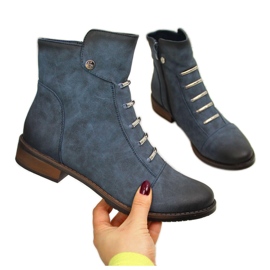 Botas de mujer con adornos con aislamiento azul Jezzi JEZ52D