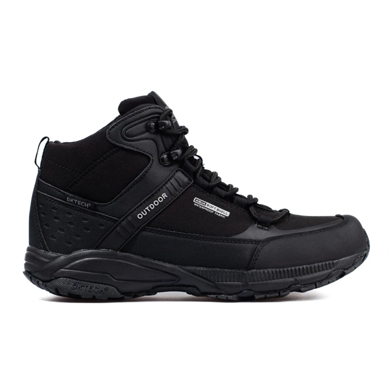 Zapatos de trekking de hombre DK con cordones y parte superior alta negro