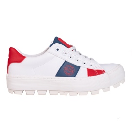 Zapatillas de mujer Big Star KK274041 blanco rojo azul marino