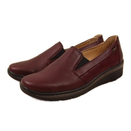 Zapatos sin cordones de cuero Helios W H350L burdeos rojo multicolor Zapatos sin cordones de cuero Helios W H350L burdeos rojo multicolor