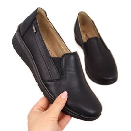 Helios Cuero, zapatos sin cordones negro