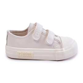 Deportivas Infantiles de Piel Con Velcro Big Star KK374093 Blanco