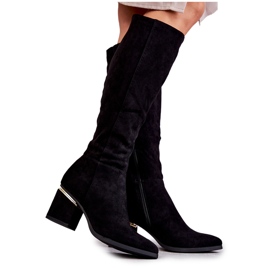 PS1 Botas Clásicas Ante Cremallera Leyette Negra negro