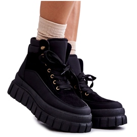 FG2 Cómodas Botas En La Plataforma Sanchio Negro