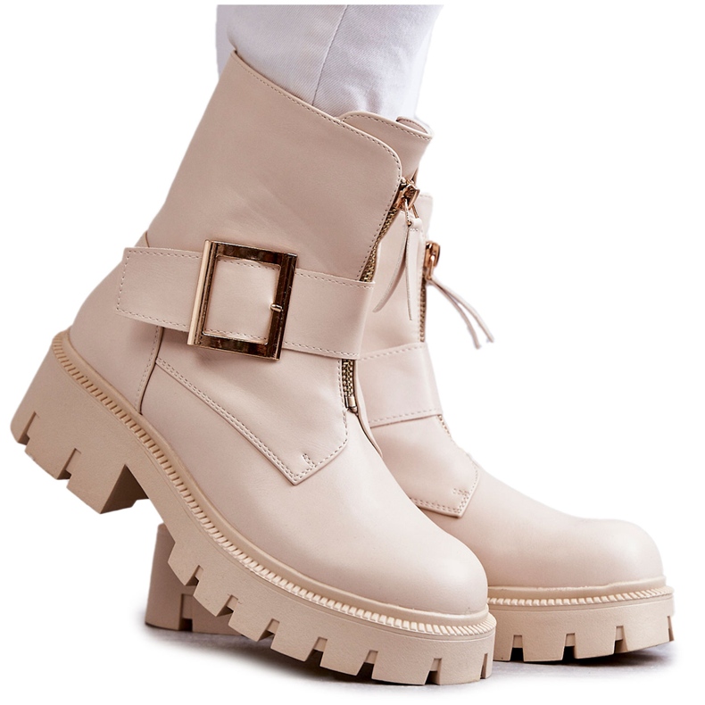 Botas Calientes De Mujer Con Cremallera Beige Torey Botas Calientes De Mujer Con Cremallera Beige Torey