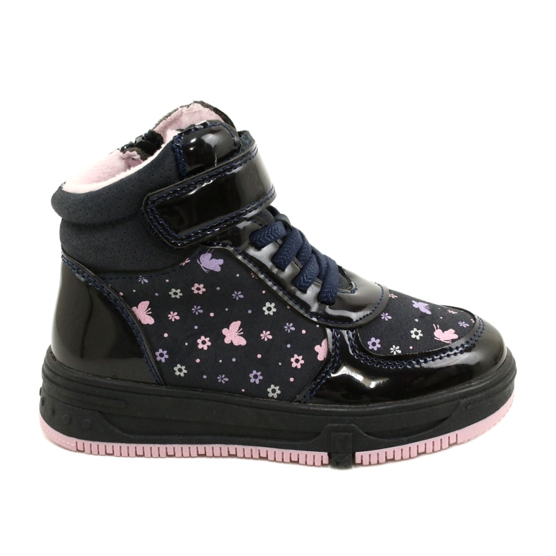 American Club Botas Americanas Botas cálidas XD66 Azul marino rosado