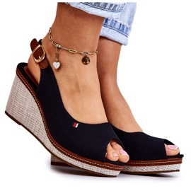 PS1 Sandalias Mujer Cómodas Con Hebilla Negras Thallas negro