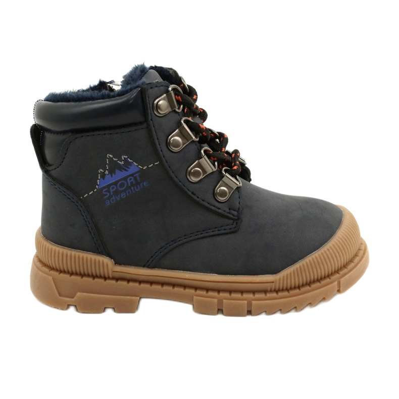 Boys 'Trappers con Fur News 22DZ23-5256 Navy Blue azul