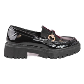 Mocasines de mujer Shelovet lacados en negro