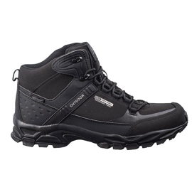 Zapatos de trekking de hombre DK con cordones y parte superior alta negro