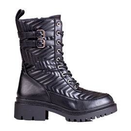 Trabajadoras con elegante acolchado Shelovet negro