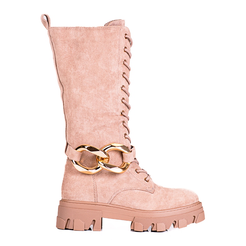 Botas de ante con cordones para mujer Botas Shelovet marrones marrón