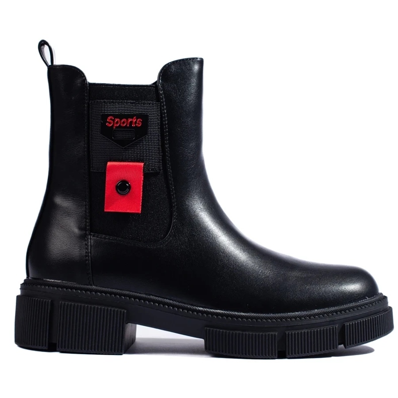 Botas Chelsea de mujer negras con plataforma. negro