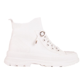 Deportivas blancas de mujer con pala alta Shelovet blanco