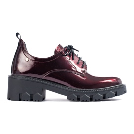 W. Potocki Zapatos de mujer lacados con cordones Potocki rojo W. Potocki Zapatos de mujer lacados con cordones Potocki rojo