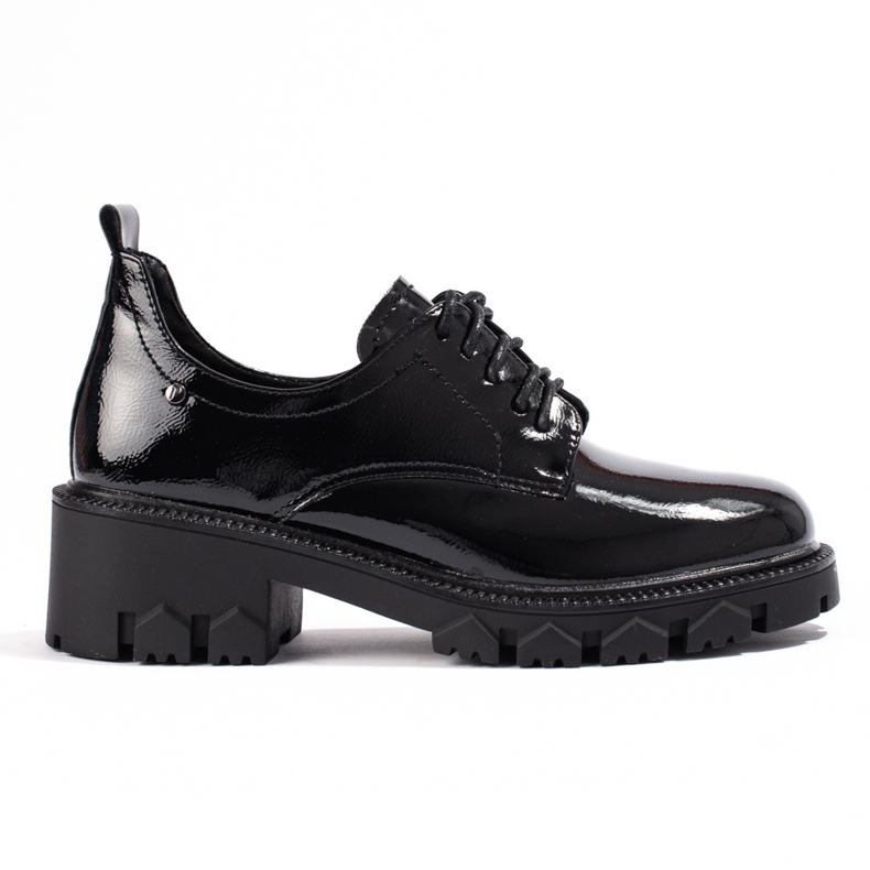 W. Potocki Zapatos de mujer lacados con cordones Potocki negro W. Potocki Zapatos de mujer lacados con cordones Potocki negro