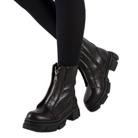 Botas marrones con cremallera decorativa Neal marrón