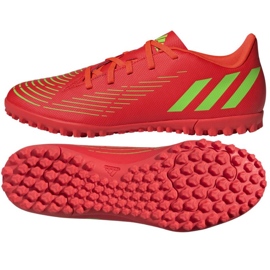 Botas de fútbol Adidas Predator Edge.4 Tf M GV8525 rojo naranjas y tintos