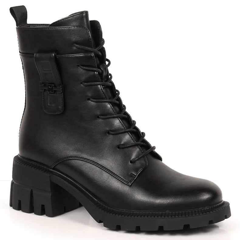 Botas cálidas de mujer negras Filippo en el poste y la plataforma. negro
