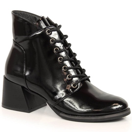 Botas cálidas de mujer Vinceza negras con tacones decorativos negro