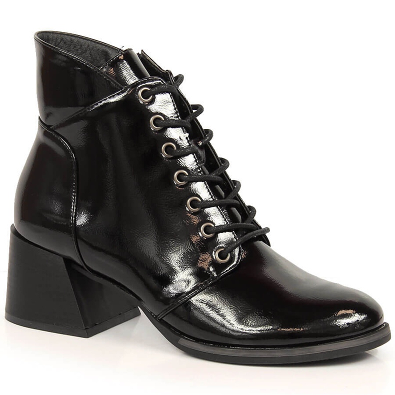 Botas cálidas de mujer Vinceza negras con tacones decorativos negro
