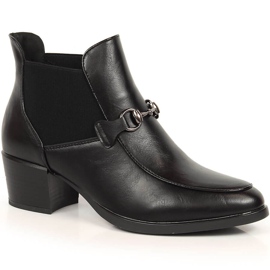 Black Vinceza JAN150A botas negras de mujer sin cordones negro