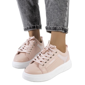Zapatillas rosas con suela gruesa de Luisiana rosado