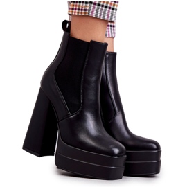 Botas De Mujer De Ecopiel Con Tacón Enorme Black Jones negro Botas De Mujer De Ecopiel Con Tacón Enorme Black Jones negro
