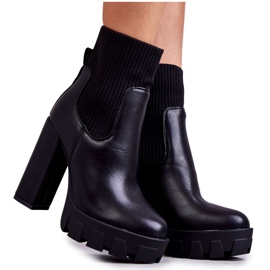 Botas Mujer Ecopiel Con Calcetín Negro Adalyn Botas Mujer Ecopiel Con Calcetín Negro Adalyn