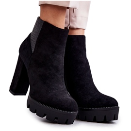 PG1 Botas Tacón Mujer Ante Negro Maricruz