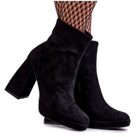 Botas Mujer Ante Tacón Negro Ramira