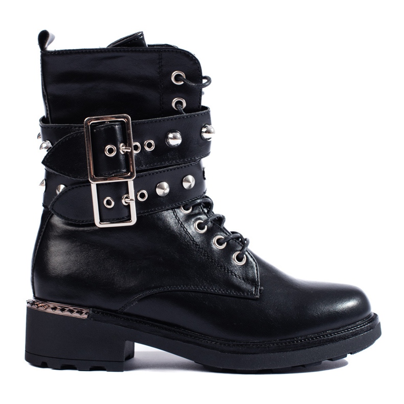 Trabajadoras de Shelovet con hebillas. negro