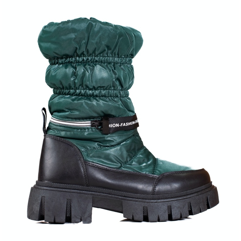 Botas de nieve mujer Shelovet verde negro Botas de nieve mujer Shelovet verde negro