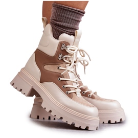 PS1 Botas Calientes Trappers Beige-Marrón Settimo multicolor