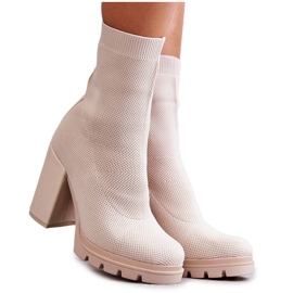 FB2 Botines Material Mujer Beige Louve marrón FB2 Botines Material Mujer Beige Louve marrón