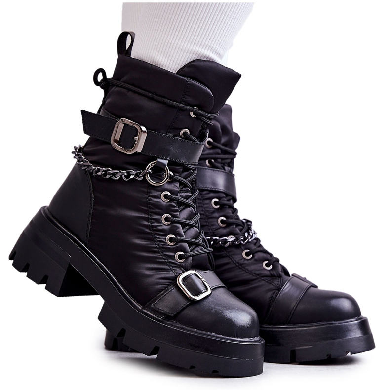 Botas de Nieve Mujer Con Cadena GOE KK2N4018 Negro Botas de Nieve Mujer Con Cadena GOE KK2N4018 Negro