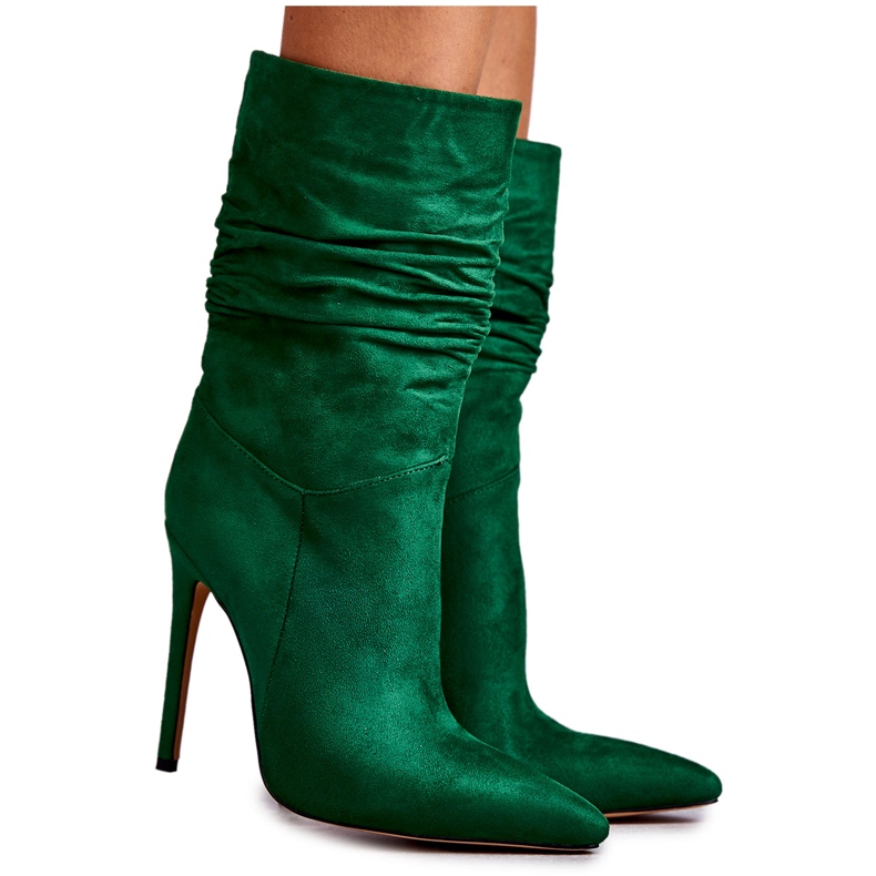 FS1 Botas Arrugadas Mujer Verde Laguna