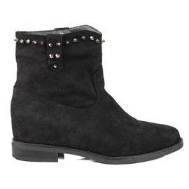 Botas de mujer de ante con cuña Shelovet negro