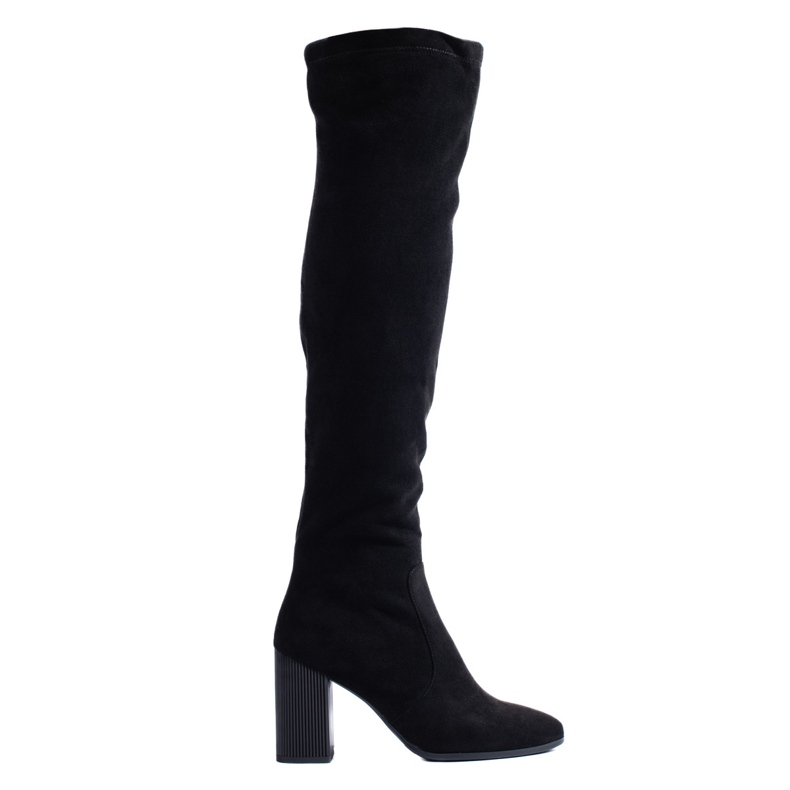 Botas Shelovet para mujer en un poste elegante. negro