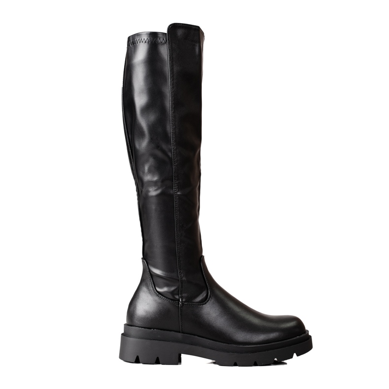 Botas de mujer Vinceza negras fabricadas en piel ecológica negro