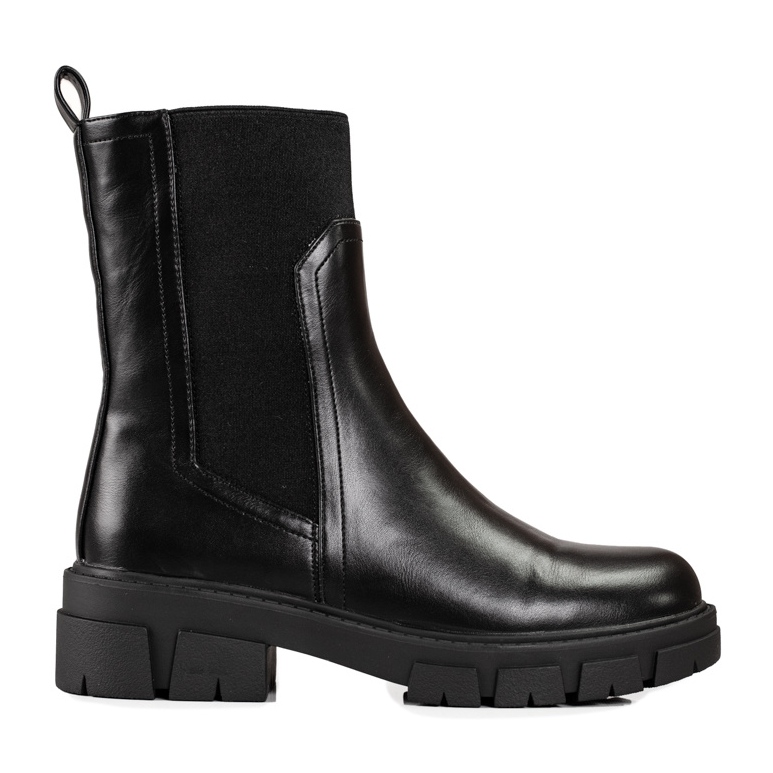 Vinceza botas negras para mujer con pala alta negro