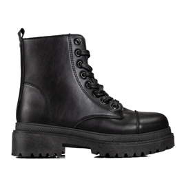 Shelovet botas mujer cordones negro
