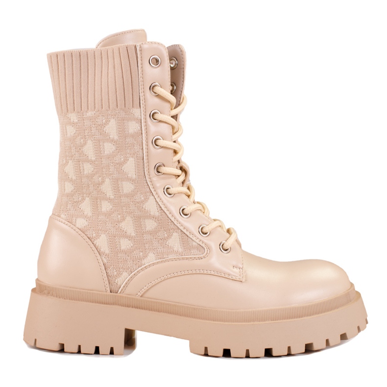 Ropa de trabajo de mujer beige con cordones y parte superior Shelovet flexible