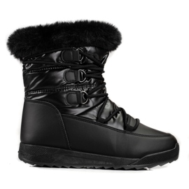 Botas de nieve de mujer en la plataforma Shelovet negro