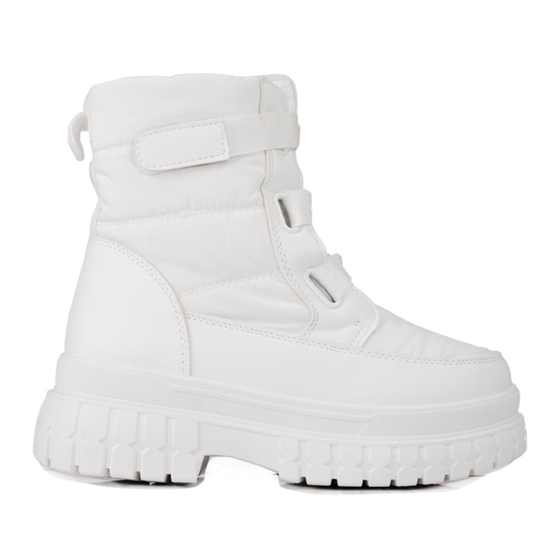 Botas de nieve de mujer con velcro Shelovet blanco Botas de nieve de mujer con velcro Shelovet blanco