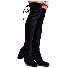 FE1 Botas altas clásicas de ante negro Clarissa FE1 Botas altas clásicas de ante negro Clarissa