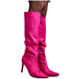 FS1 Botas Tacón Carite Rosa Ante rosado